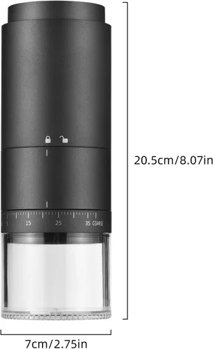 Vista 7 de Irishom Molinillo de granos de café con 38 ajustes de molienda, pantalla de alimentación digital, rebaba cónica de cerámica de 5 cuchillas, arranque