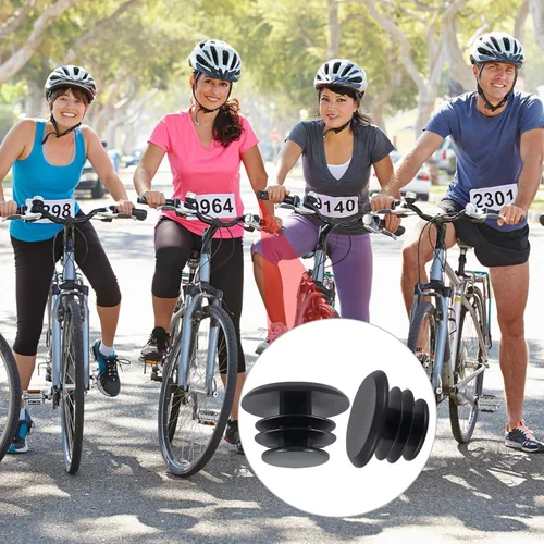 Vista 5 de Boao 10 piezas de tapones de extremo de manillar de bicicleta de plástico para bicicleta de carretera, bicicleta de montaña y la mayoría