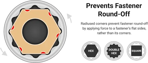 Vista 3 de TEKTON - Llave de vaso de 6 puntos de 3/8 pulgadas x 6 mm de profundidad SHD13106