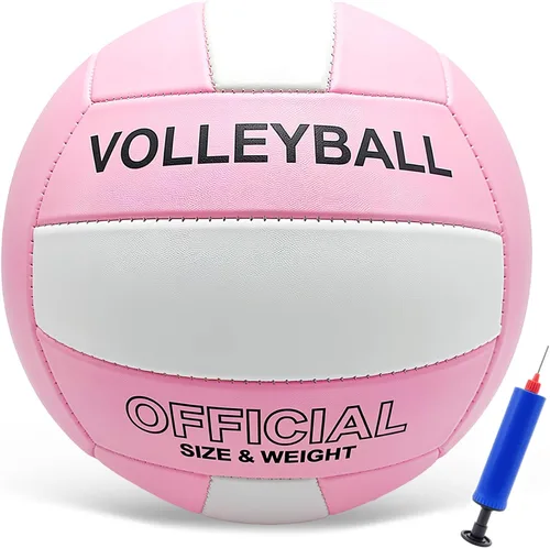 Vista 10 de Volleyball Official Size 5 Volleyball for Indoor Outdoor, Soft Touch Volleyballs for Adults Beach Play Pool Game Gym Training Play, Durable Design