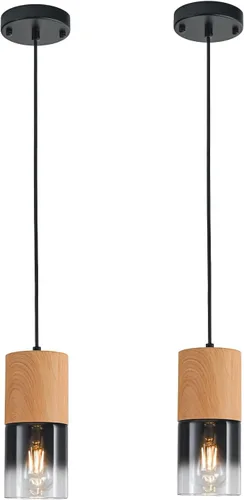 Vista 21 de Iluminación colgante negra de 3 luces, luces colgantes modernas ajustables para isla de cocina, luces colgantes industriales para mesa de comedor