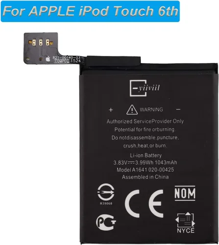 Vista 3 de Melphyreal - Batería de repuesto A1641 A1574 compatible con Apple iPod Touch 6 6ª generación 1043mAh 3.83V + herramientas