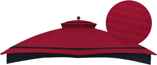 Vista 29 de ABCCANOPY Riplock Toldo Superior de Repuesto para Cenador para Lowe's Allen Roth #GF-12S004B-1, Caqui