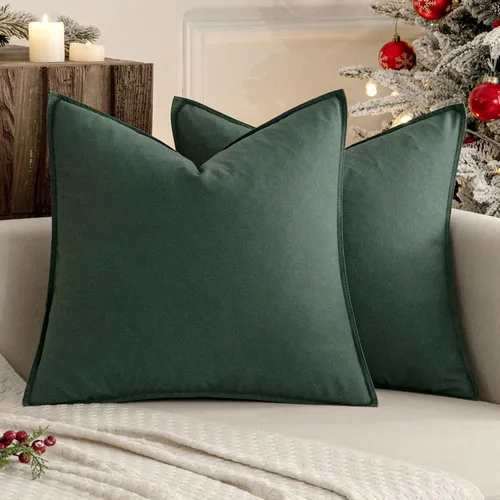 Vista 41 de MIULEE Paquete de 2 fundas de almohada decorativas de lino, estilo bohemio, estilo campestre, modernas, suaves, decorativas, neutrales, para sofá
