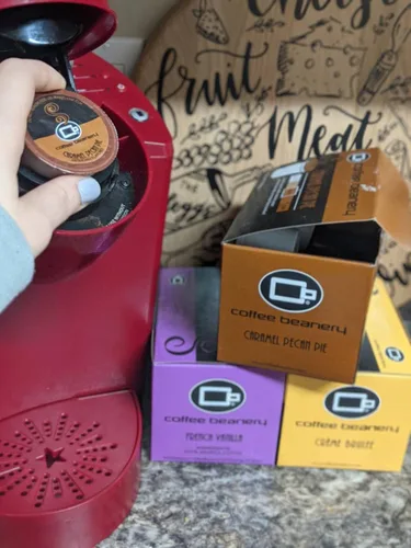 Vista 4 de Coffee Beanery - Cápsulas de café en grano de vainilla Cápsulas de café saborizadas de 12 unidades Café arábica 100% especial Cápsulas de café
