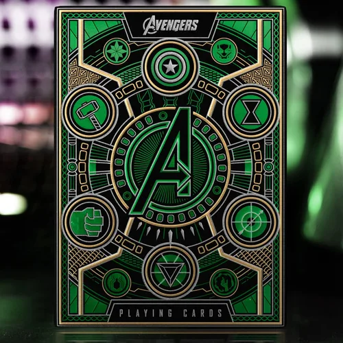 Vista 2 de theory11 Cartas de juego Avengers Edición Verde Premium - Juego de cartas de Marvel Studios de The Infinity Saga