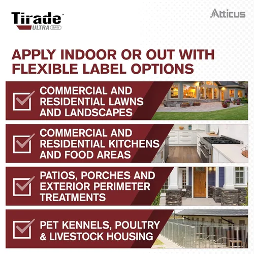 Vista 4 de Atticus Tirade Ultra SRX Insecticida (1.1 fl oz) - Insecticida de amplio espectro - 11.8% de beta-ciflutrina Control de plagas