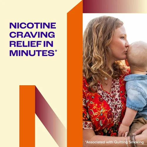 Vista 4 de Nicorette 4 mg de goma de mascar de nicotina para ayudar a dejar de fumar - Fruit Chill con sabor a ayuda para dejar de fumar, 100