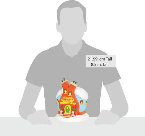 Vista 3 de Department 56 Dr. Seuss Grinch Village Flue Who's Fireplace Place Lit Edificio iluminado, 8.5 pulgadas, multicolor