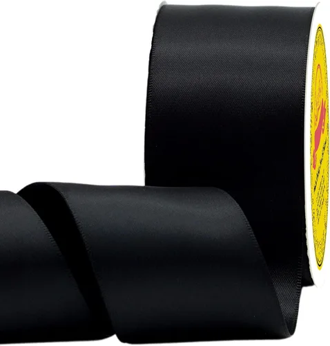 Vista 132 de Cinta de satén plateada de doble cara de 1-1/2 pulgadas x 50 yardas, cinta plateada de poliéster para envolver regalos, muy adecuada para bodas