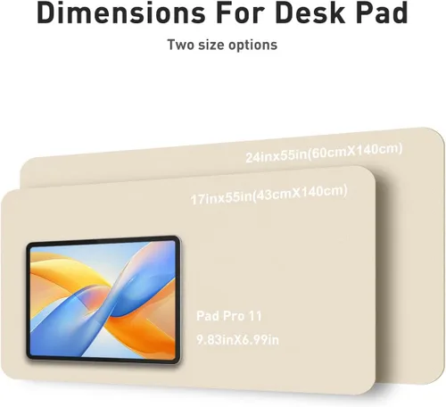 Vista 305 de Aothia Protector de escritorio de cuero, alfombrilla para mouse, alfombrilla de escritorio de oficina, 31.5 x 15.7 pulgadas, secante de escritorio