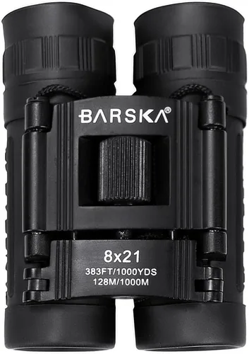 Vista 11 de Barska Lucid View Compact Binoculars – Fully Coated Roof Prism, Center Focus, Lightweight Outdoor Binoculars for Bird Watching, Hiking, and Travel