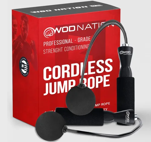 WOD Nation Ropeless Jump Rope for Men & Women - Cordless Jump Ropes for Fitness