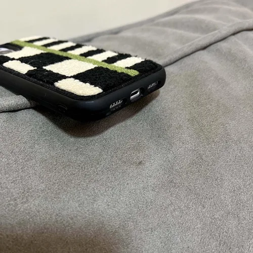 Vista 7 de Funda de teléfono a cuadros compatible con iPhone 12/12 Pro de 6.1 pulgadas, suave y esponjosa, diseño femenino, retro, elegante, delgada, de tela