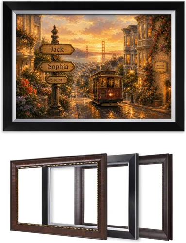 Vista 77 de IPIC - Personalized Framed Canvas with Custom Street Sign in Boston Personalized Street Signs with Names, Custom Canvas Print, Boston Sunset