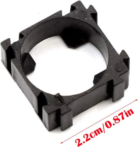 Vista 3 de Soporte de batería de litio 18650, soporte de batería de iones de litio de plástico, espaciador de seguridad, soporte de almacenamiento de carcasa