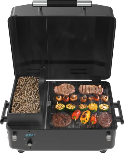 Vista 4 de Z GRILLS Parrilla de pellets de madera 2026 de 200 A, ahumador de pellets con controlador PID V3.0, sondas de carne, área de cocción de 202 pulgadas
