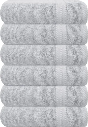 Vista 71 de GLAMBURG Sábana de baño de algodón extra grande premium de 700 GSM 35x70 - 100% algodón peinado - Calidad de hotel y spa de lujo - Duradera