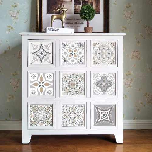 Vista 19 de AILEGOU Juego de 20 calcomanías para azulejos de despegar y pegar, vinilo impermeable, autoadhesivo, removible, para baño y cocina, 6 x 6 pulgadas