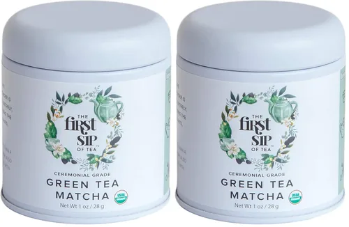 Vista 9 de Matcha Powder Pure USDA certificado orgánico, té verde grado ceremonial, 1 onza, The Spice Hut