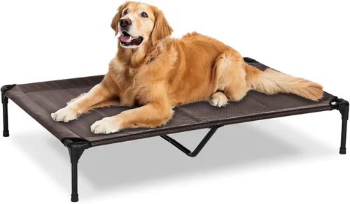Vista 16 de Cama Elevada para Perros para Exteriores, Catre Elevado para Perros Medianos con Malla Lavable, Cuna Refrescante para Mascotas a Prueba de Mordidas