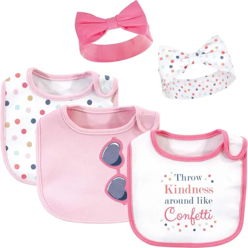 Vista 6 de Little Treasure baby-girls Bib and Headband Set