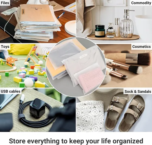 Vista 6 de Bolsas esmeriladas con cremallera para ropa, 25 piezas, bolsas de plástico para camisas de embalaje de camisetas, traje de baño, bikini, traje