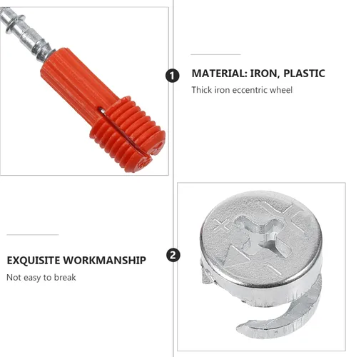 Vista 5 de TEHAUX Juego de herrajes para cerradura de puerta de gabinete, 30 piezas, tuercas preinsertadas para muebles