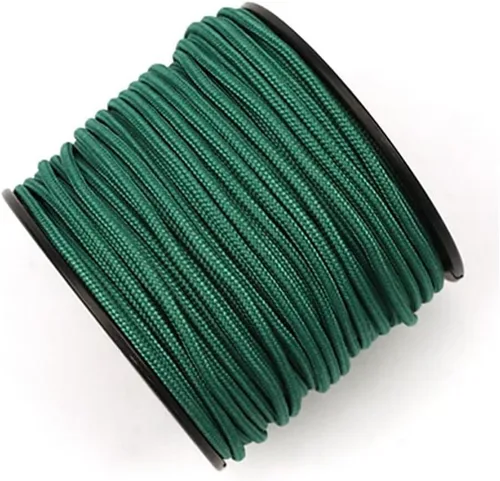 Vista 3 de Cuerda de nailon trenzada sólida de 1/8 pulgadas (3mm) de 164 pies, 5 hebras, paracord, cuerda delgada para manualidades, multiusos, resistente a