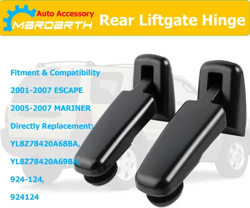 Vista 4 de YL8Z78420A68BA Juego de bisagras para ventana trasera Bisagras de vidrio para puerta trasera Izquierda y derecha Compatible con Escape 2001-2007