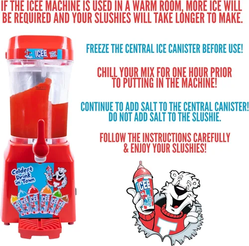 Vista 7 de Fizz Creations ICEE Slushie Machine - Máquina de bebidas congeladas para granizados, bebidas congeladas DIY, fiestas, niños, fácil de usar, compacta