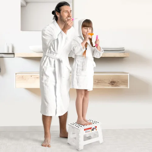 Vista 2 de ACSTEP Taburete Escalón Plegable Portátil Plegable de Plástico Taburete Escalón de 9 Pulgadas Taburetes Escalón Plegables Antideslizantes Taburetes