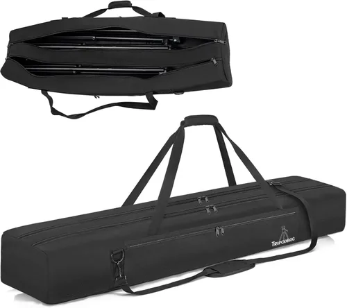 Vista 9 de TORIBIO Bolsa de trípode multifuncional de 33.5 pulgadas, funda de transporte de trípode resistente, funda para soporte de música, micrófono