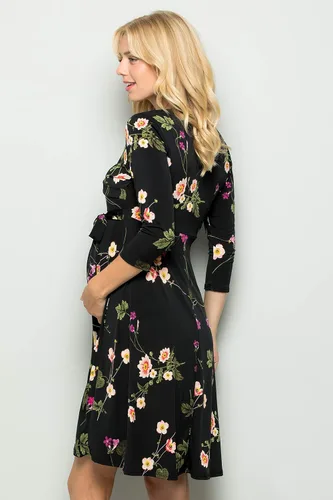 Vista 7 de My Bump Vestido de maternidad floral para mujer (fabricado en Estados Unidos)