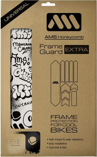 Vista 54 de All Mountain Style - Protector de marco de bicicleta extra - Ajuste universal, juego de 10 piezas para tubo descendente, vaina de cadena, desgaste