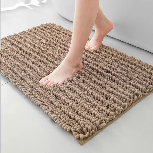 Vista 197 de FLOLEOPA Alfombras de baño de microfibra suave y esponjosa, tapetes de baño absorbentes, antideslizantes, lavables a máquina y de secado rápido