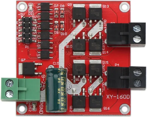 Vista 3 de DROK Controlador de Motor DC, Controlador de Velocidad de Motor L298 Puente H Dual DC 6.5V-27V 7A PWM Placa Reguladora de Motor 12V 24V Módulo