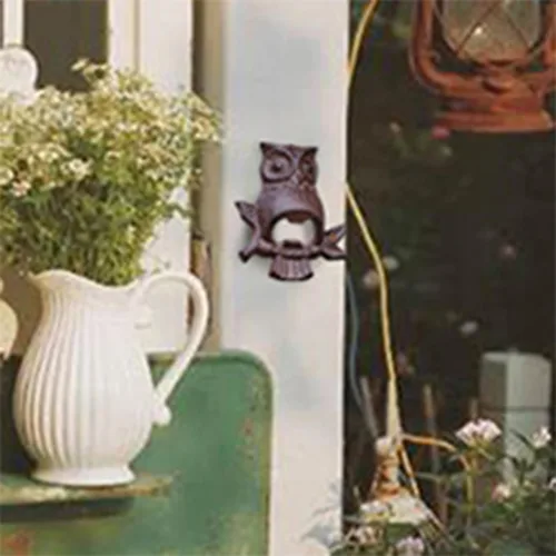 Vista 4 de RIVEENY Abrebotellas montado en la pared del búho del arrabio, decoración náutica, abrebotellas de cerveza