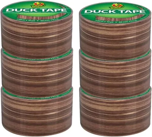 Vista 10 de Duck Brand Cinta adhesiva Duck impresa, 6 rollos, yute (283713_C)