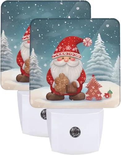 Vista 25 de 250 Years Birhtday of USA Night Light Set of 2, Patriotic Auto Sensor LED Dusk-to-Dawn Nightlights, Plug-in Sensor Lamp for Bedroom Bathroom Kitchen