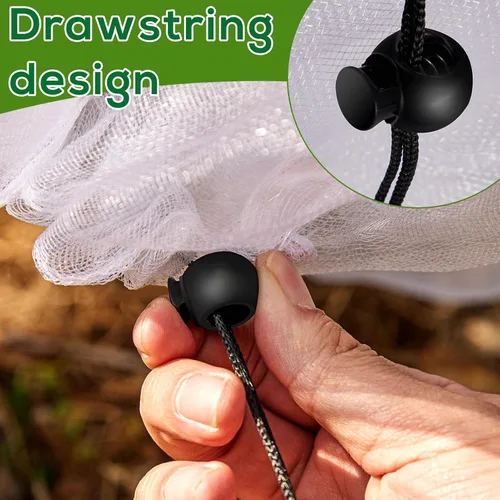 Vista 7 de Red para árboles frutales con cordón, malla ultrafina de 6.9 x 8.5 pies, cubierta de protección para insectos y pájaros, malla transpirable