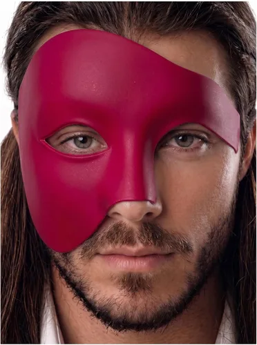 Vista 46 de Máscara de mascarada para hombre, máscara del fantasma de la ópera, máscara de baile de graduación, Mardi Gras, Haloween veneciano, media cara
