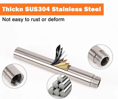 Vista 3 de HarJue Brazo de Extensión para Cabezal de Ducha, Extensor de Ducha con Salida de Agua - Reduce la Altura Existente, Extensión de Tubería de Ducha