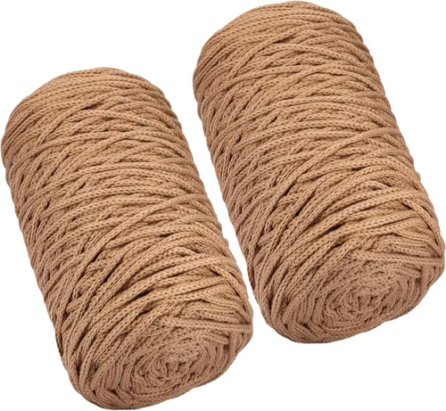Vista 18 de SIMEIQI 200g de hilo de algodón hueco para tejer y ganchillo, hilo redondo de tela para bolso de mano DIY, cesta de mano, cojín, bolsa de ganchillo