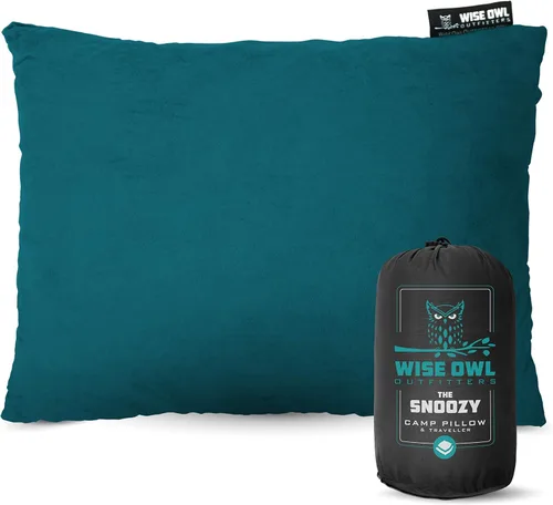 Vista 16 de Wise Owl Outfitters - Almohada de camping - Almohada de viaje de espuma viscoelástica para dormir en avión, senderismo, mochilero y uso al aire