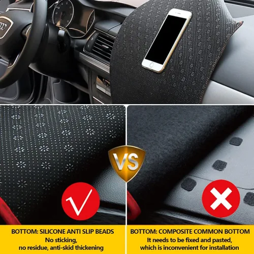 Vista 5 de AUQDD Cubierta de tablero de instrumentos de franela compatible con Toyota 4Runner 2003 2004 2005 2006 2007 2008 2009 antirreflejos sin olor peculiar