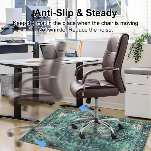 Vista 5 de Anidaroel Tapete para silla de 36 x 48 pulgadas para suelo de madera duraazulejos, tapete de silla de escritorio para suelos duros, protector