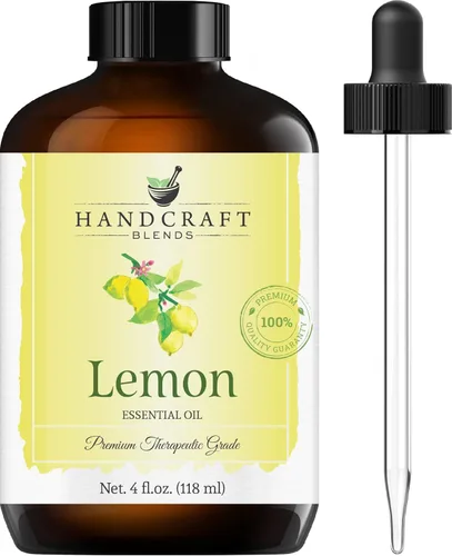 Vista 2 de Handcraft Blends Lemon Essential Oil and Lemongrass Essential Oil Set – Huge 4 Fl. Oz – 100% Pure and Natural Essential Oils – Premium Therapeutic