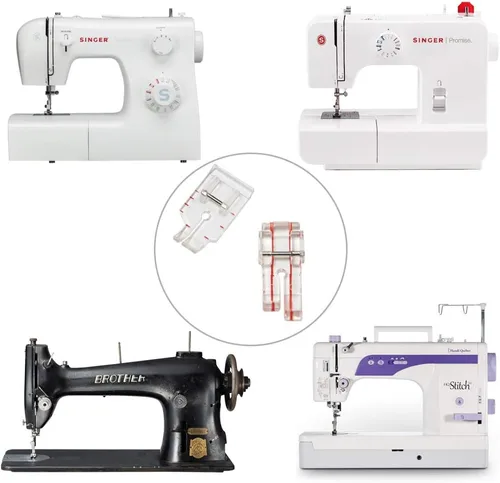 Vista 5 de Pie prensatelas Clear View, prensatelas de 1/4 pulgadas, apto para máquina de coser Singer Brother Babylock Janome Simplicity de vástago bajo