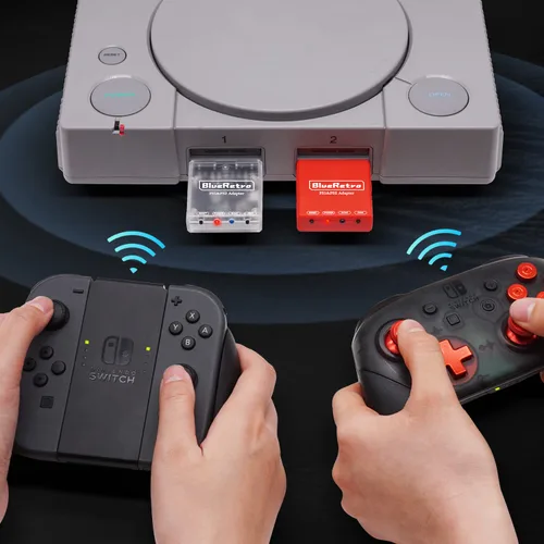 Vista 8 de Adaptador de controlador inalámbrico PS2PS1PS One - Compatible con actualización de firmware, BT de doble modo, configuración de mapa de teclas